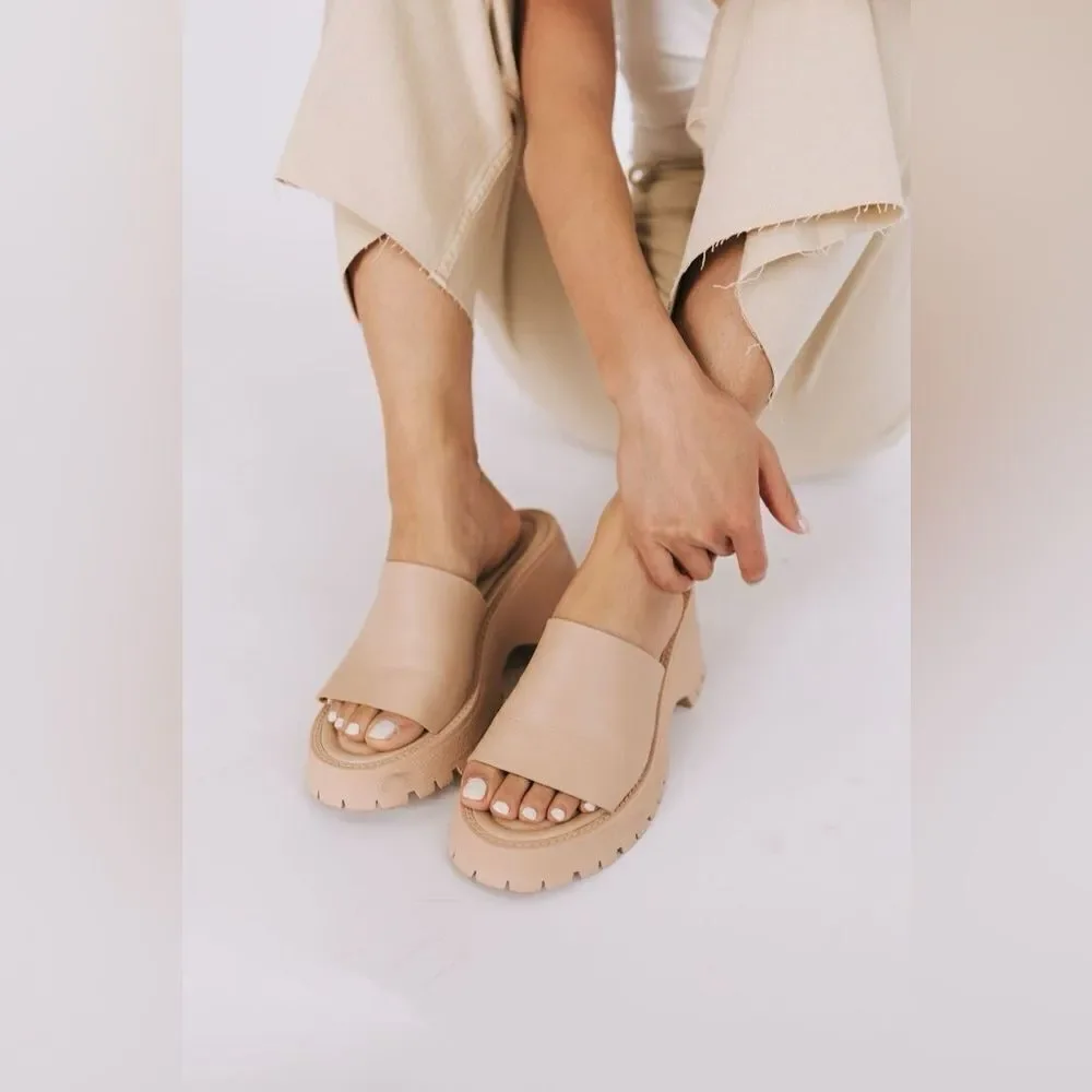 NEW Free People Winona Wedge Platform Sandals Slip-On